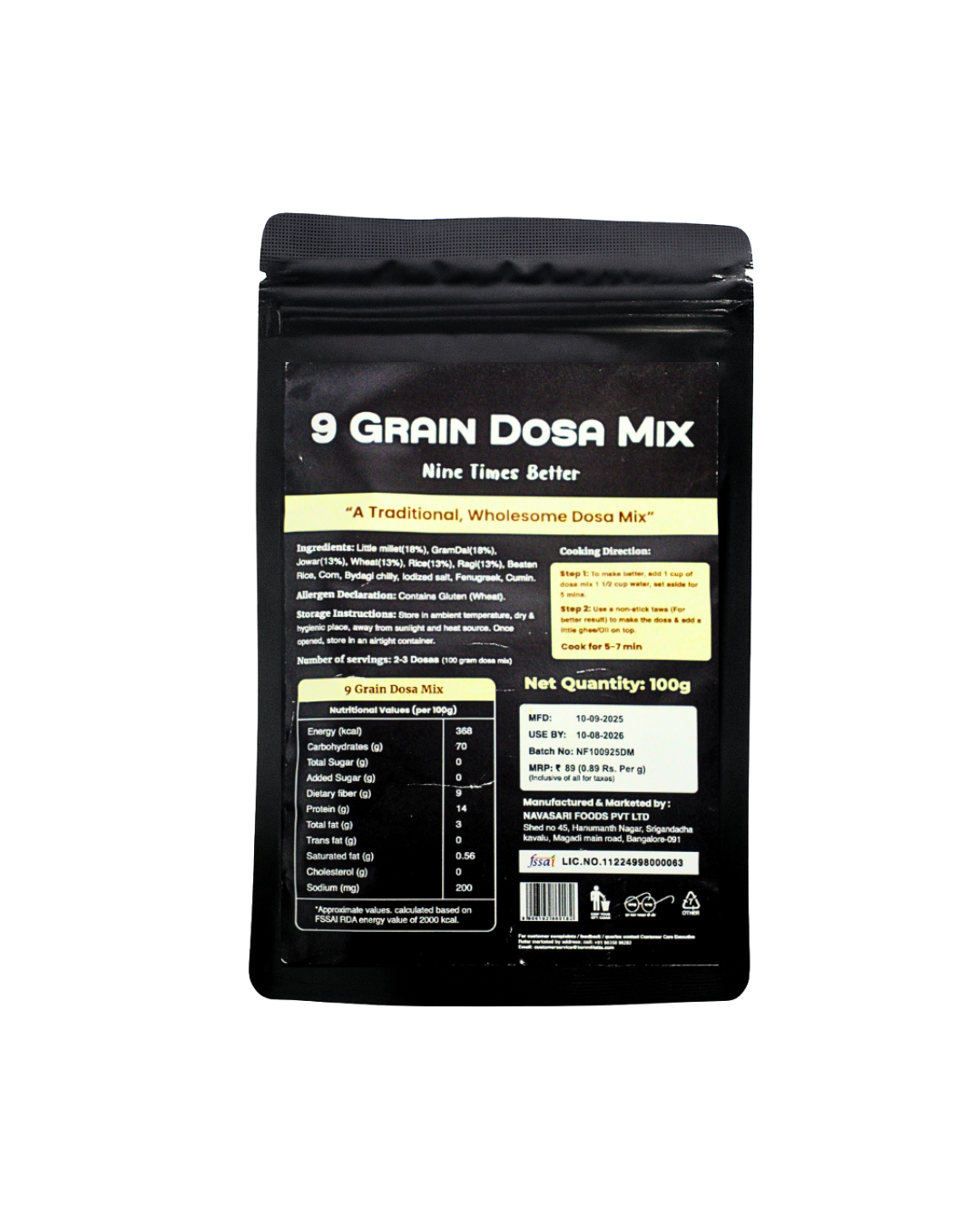 9 Grain Dosa Mix